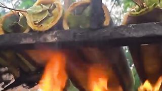Araku Valley Gulshan Aunty Ka Adivasi Style Bamboo Chicken Making Rs 250-- Only #andhrafood #shorts