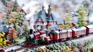 Train traveling down