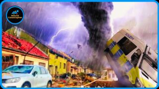 Türkiye now! Windstorm of 203 kmh in Dalaman giant tornado, blew away houses