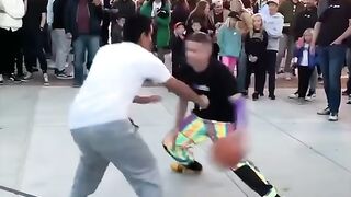 The Professor Breaking Ankles 1v1 Outside NBA Arena