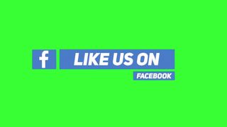 Free green screen Facebook like us on facebook