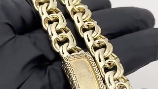 10K YELLOW GOLD SOLID CHINO LINK SETUP