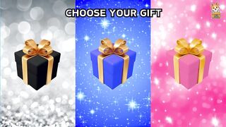 Choose Your Gift???? || 3 Gift Box Challenge, Black, Blue & Pink.