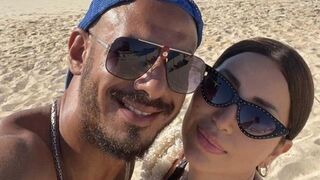 نسرين طافش وزوجها احضات وبوس