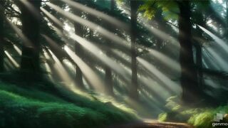 In the heart of a dense, Eerie Forest