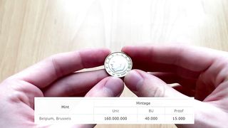 160,000,000 pieces of rare euro and 160,000,000 pieces - 1 euro 1999 piece in Belgium