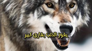 معركة بين البيتبول والذئب