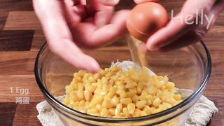 1 can of corn with 1 egg and your kids will be asking for this snack everyday.