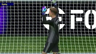 Trey Stegen saves a difficult ball from Mbappe