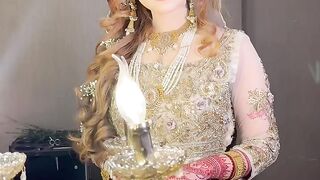 Beautiful bridal dress and makeup