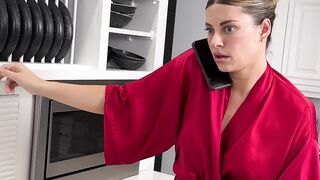 How l expect her to react when l clean one dish