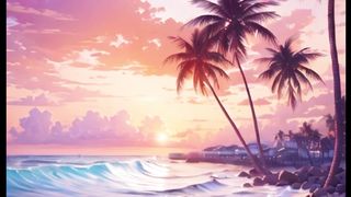 Sunrise with the sound of the sea live wallpaper 4k