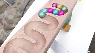 HABA Wave Slope ASMR Healing Marble Continuous Rotation Course#marblerun #marblerunrace.