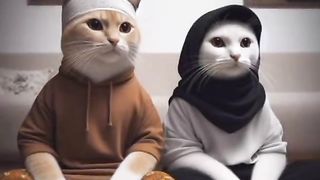 Cat in cats video animation