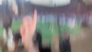 احمد السعدني وعمرو اديب من ماتش الاهلي والزمالك امس.