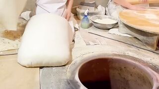 The art of baking Armenian Lavash bread