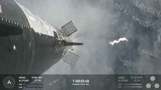 Starship’s Raptor engines have ignited during -staging separation. Super Heavy is executing the flip maneuver