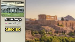Comparison: Evolution of The Famous Buildings (2500 BC - 2023)