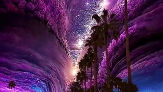 Beautiful sky with sparkling stars