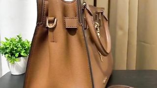 MICHAEL Michael Kors Hamilton MD Satchel bundled with Trifold Wallet and Purse Hook