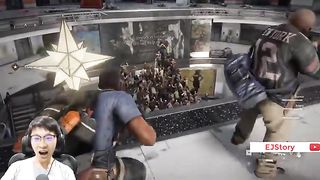 reaction gamers look thousand zombies
