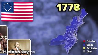 Evolution of The USA (1776 - 2020) | Presidents, Flags and Map