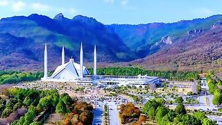Islamabad views biyutifull view Faisal masjid