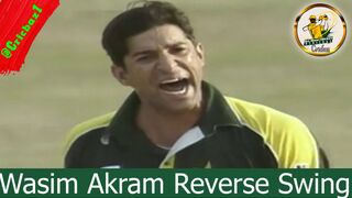 Angry Wasim Akram Most Amazing Reverse Swing Bowling - Best Fast Bowling