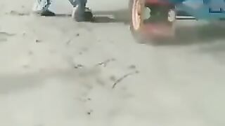 Uncle learn bike riding first time