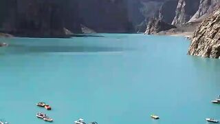 Great view of attaabad lake gilgit Pakistan