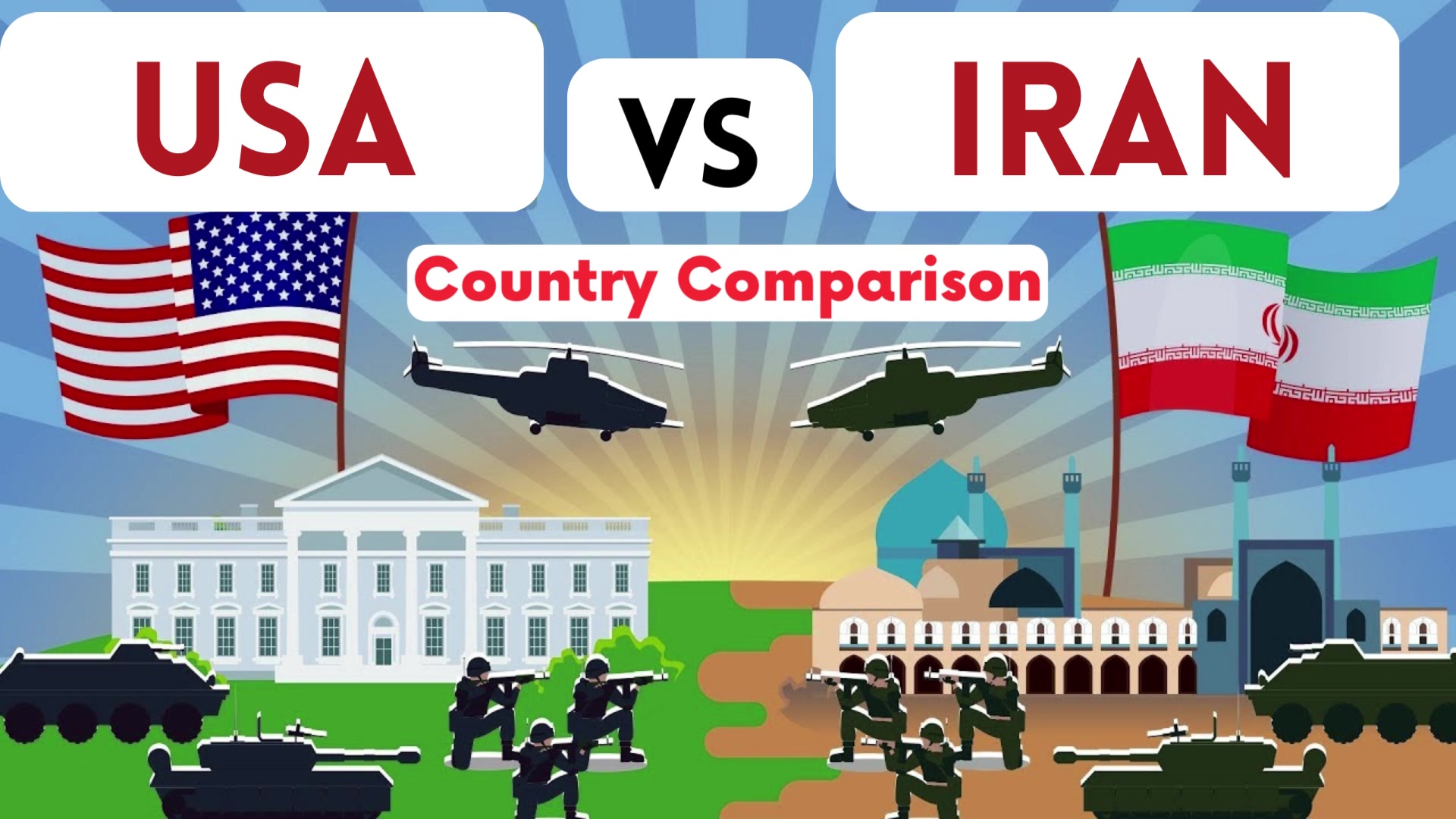 USA vs Iran Country Comparison 2023