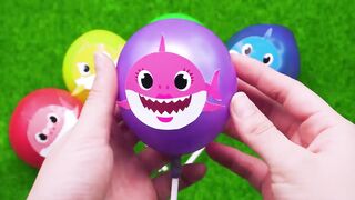 Some Lot's of BIG lollipops _ Rainbow Satisfying video yummy candies Baby Shark