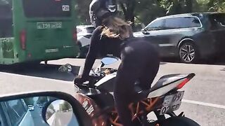 Girl  & bike
