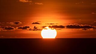 The Sun Turns Orange As Dusk Approaches