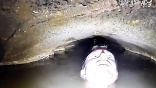 cave adventure trapped in a narrow space