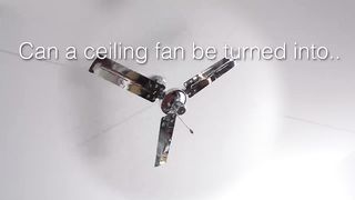 Turn a ceiling fan into a wind turbine generator?!