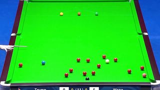 Judd trump shows no mercy against 12 years old wang xinzhong kicking off his 6-0 victory with a break of 116!