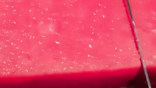 Slicing watermelon