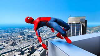 GTA 5 IRON SPIDERMAN Motorcycle Epic StuntFailsRagdolls Episode 1(Euphoria Ragdolls)