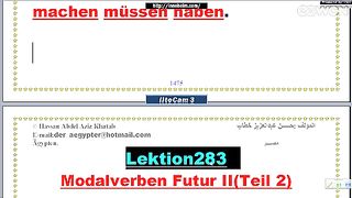 تعليم اللغة الألمانية Modalverben Futur II Teil 2
