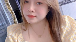 a beautiful woman is live on social media