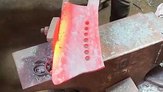 cuts heated iron like paper