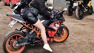 Girl  & bike