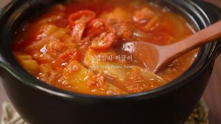 스팸감자짜글이 _ 초간단재료, 쉽고 맛나요 _ 감자요리.