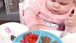 Baby struggle