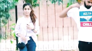 with the girl that your pants are torn