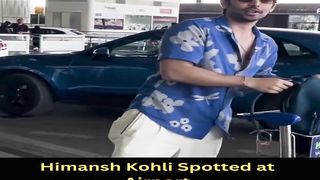 Himansh Kohli rocking the blue Spotted at Airport Viral Masti Bollywood