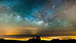 The starry sky.