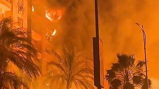 حريق استديو الاهرام بلجيزة