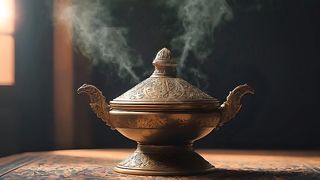 Se détendre et se relaxer avec de la fumée d'encens spirituel pour le Ramadan